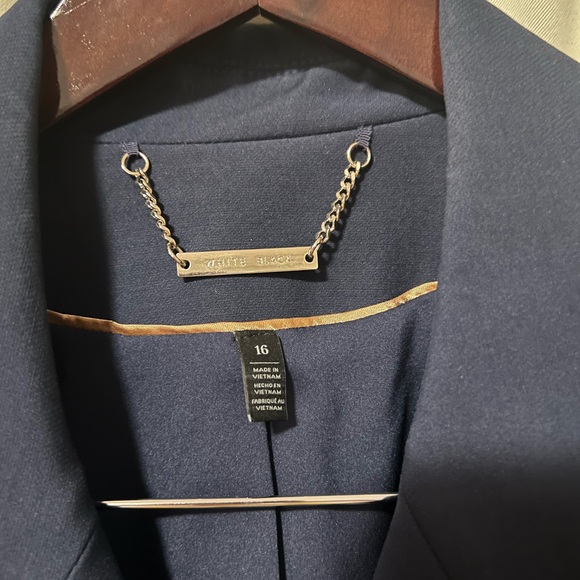 White House Black Market Navy Double-Breasted Blazer and Pants - Picture 2 of 7
